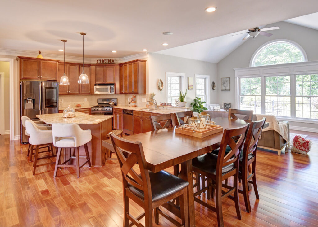 Kitchen of house staged for sale