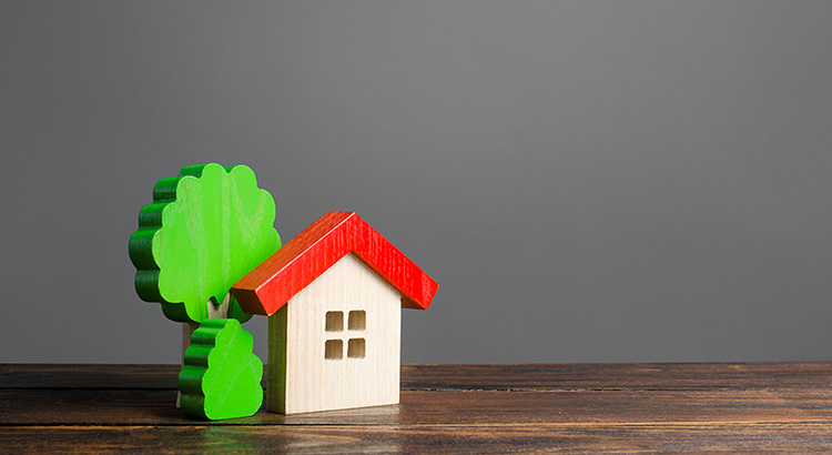 Picture of Wooden house and trees